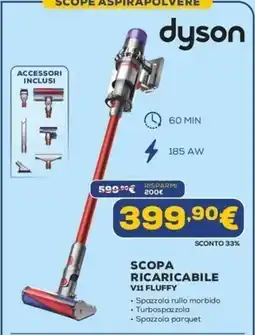 Euronics dyson SCOPA RICARICABILE V11 FLUFFY offerta