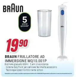 Trony BRAUN FRULLATORE AD IMMERSIONE MQ10.001P offerta