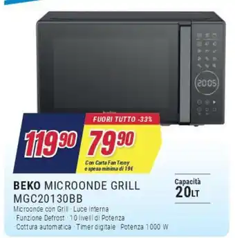 Beko Microonde Grill MGC20130BB