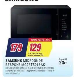 Trony SAMSUNG MICROONDE BESPOKE offerta