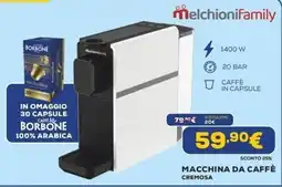 Euronics Melchionifamily Macchina da Caffè Cremosa offerta