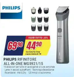 Trony PHILIPS RIFINITORE ALL-IN-ONE MG5921/15 offerta