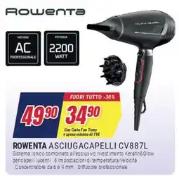 Trony ROWENTA ASCIUGACAPELLI CV887L offerta