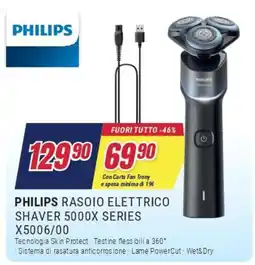 Trony PHILIPS RASOIO ELETTRICO SHAVER 5000X SERIES X5006/00 offerta