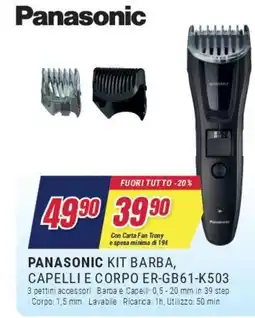 Trony Panasonic Kit Barba, Capelli e Corpo offerta
