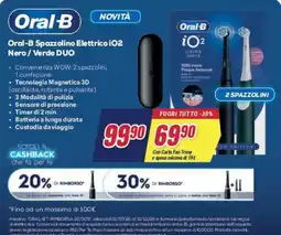 Trony Oral-B Spazzolino Elettrico iO2 Nero / Verde DUO offerta