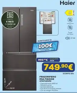 Euronics Haier FRIGORIFERO MULTIDOOOR HFR3718DNMD offerta