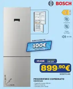 Euronics BOSCH FRIGORIFERO COMBINATO offerta