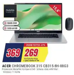 Trony ACER CHROMEBOOK 315 CB315-8H-88G3 offerta