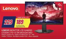 Trony Lenovo Monitor LCD Gaming Legion 27Q-10 2K 68C6GAC4EU offerta