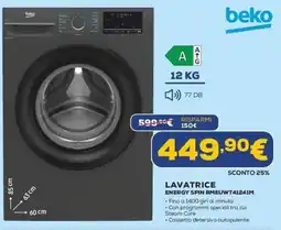 Euronics LAVATRICE ENERGY SPIN BMEUWT41241M offerta