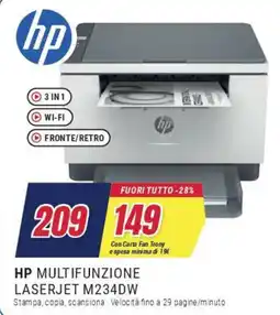 Trony HP MULTIFUNZIONE LASERJET M234DW offerta
