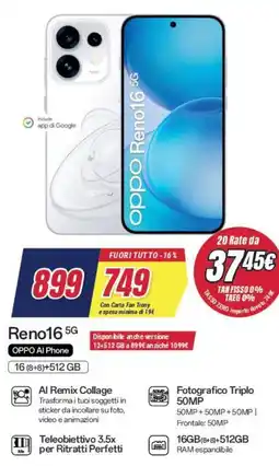 Trony OPPO Reno16 5G offerta