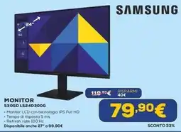 Euronics SAMSUNG MONITOR S30GD LS24D300G offerta