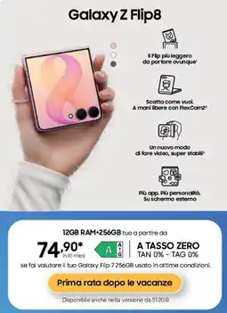 Trony Samsung Galaxy Z Flip8 offerta
