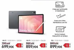 Euronics Samsung Galaxy Tab S11 offerta