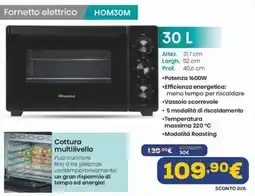 Euronics Fornetto elettrico HOM30M Hisense offerta