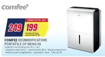 COMFEE DEUMIDIFICATORE PORTATILE CF-DEHU-30
