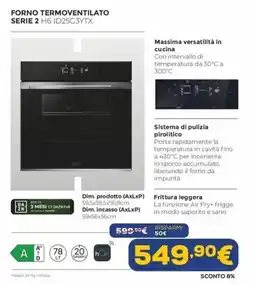 Euronics Haier FORNO TERMOVENTILATO SERIE 2 H6 ID25G3YTX offerta