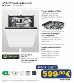 Euronics Haier LAVASTOVIGLIE I-PRO SHINE SERIE 6 XI 4A4M4PB offerta
