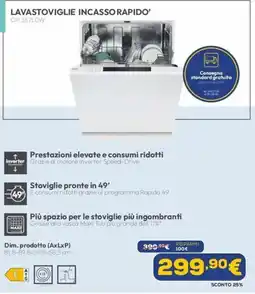 Euronics LAVASTOVIGLIE INCASSO RAPIDO' CIP.3E7LOW offerta