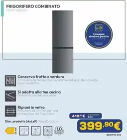 Euronics FRIGORIFERO COMBINATO CCH2T618EXBF offerta