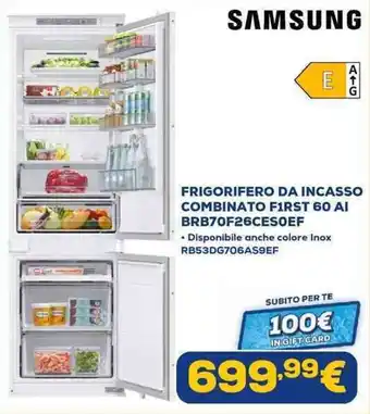 SAMSUNG FRIGORIFERO DA INCASSO COMBINATO F1RST 60 AI
