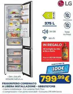 Euronics FRIGORIFERO COMBINATO LG offerta