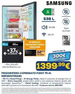 Euronics FRIGORIFERO COMBINATO F1RST 75 AI offerta