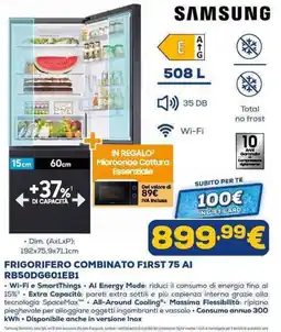 Euronics FRIGORIFERO COMBINATO FIRST 75 AI offerta