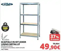 Brico Io GRIMA SCAFFALE IN KIT JOKER LEGNO METALLO offerta