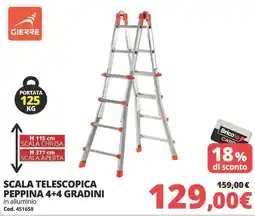 Brico Io Gierre Scala Telescopica Peppina 4+4 Gradini offerta