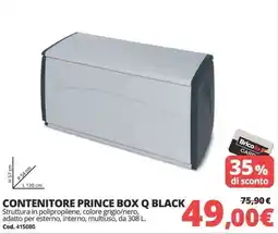 Brico Io CONTENITORE PRINCE BOX Q BLACK offerta