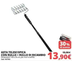 Brico Io ASTA TELESCOPICA CON RULLO + RULLO DI RICAMBIO offerta