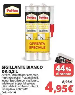 Brico Io Sigillante bianco Pattex offerta