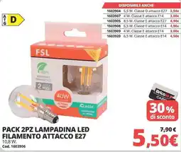 Brico Io FSL LAMPADINA LED FILAMENTO ATTACCO E27 offerta