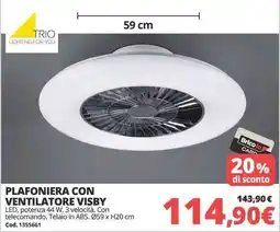 Brico Io PLAFONIERA CON VENTILATORE VISBY offerta