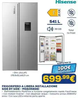 Euronics FRIGORIFERO A LIBERA INSTALLAZIONE SIDE BY SIDE - MS91558DEI offerta