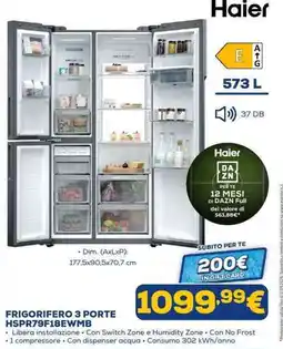 Euronics FRIGORIFERO 3 PORTE Haier offerta