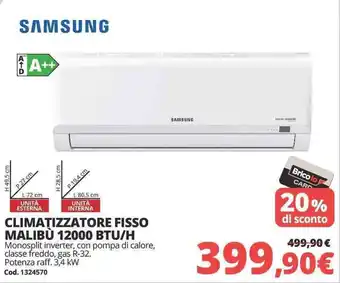 Samsung Climatizzatore Fisso Malibu 12000 BTU/H