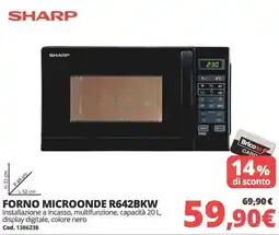 Brico Io SHARP FORNO MICROONDE R642BKW offerta