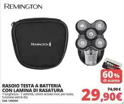 Brico Io Rasoio testa a batteria con lamina di rasatura Remington offerta