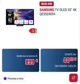 Trony SAMSUNG TV OLED 55" 4K offerta