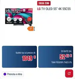Trony LG TV OLED 55" 4K 55C55 offerta