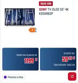 Trony SONY TV OLED 55" 4K offerta