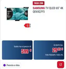 Trony SAMSUNG TV QLED 65" 4K offerta