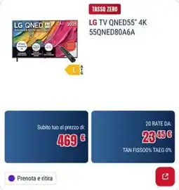 Trony LG TV QNED55" 4K offerta