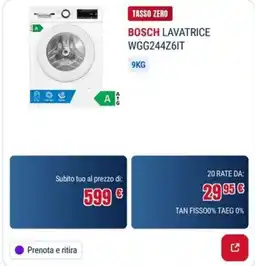 Trony BOSCH LAVATRICE WGG244Z6IT offerta