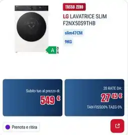 Trony LG LAVATRICE SLIM offerta