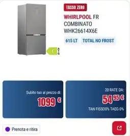 Trony WHIRLPOOL FR COMBINATO offerta